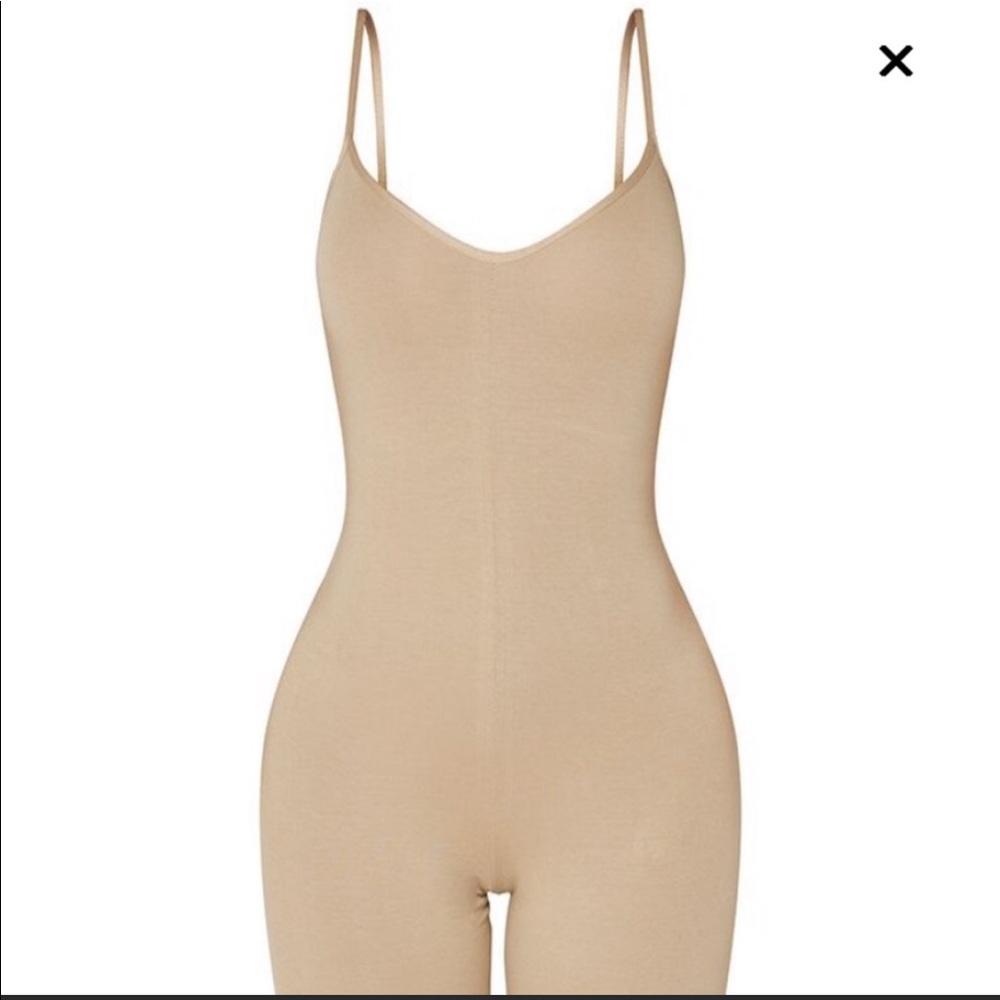 PrettyLittleThing tan jumpsuit